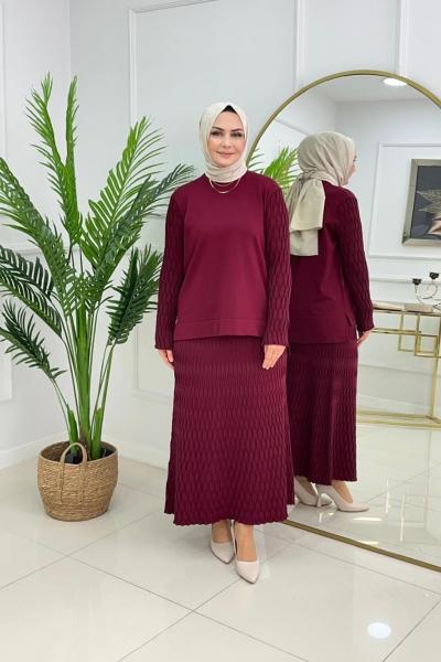 ADEN MERSERİZE TAKIM - BORDO Bordo