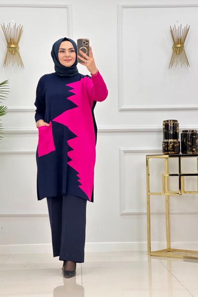 AHSEN TUNİK-LACİVERT Lacivert