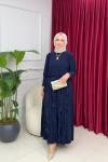 ALAZ ETEKLİ TAKIM - LACİVERT  Lacivert