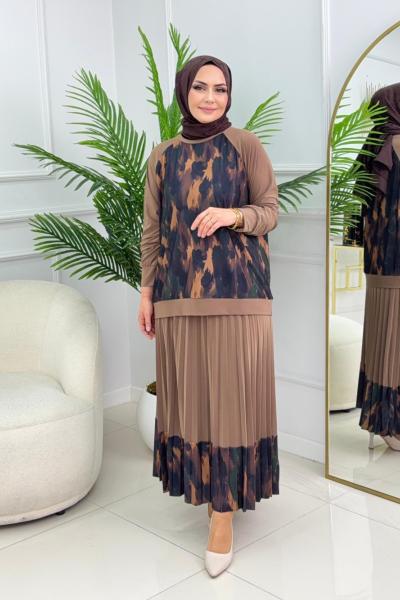 ASİYE ETEKLİ TAKIM - CAMEL Camel