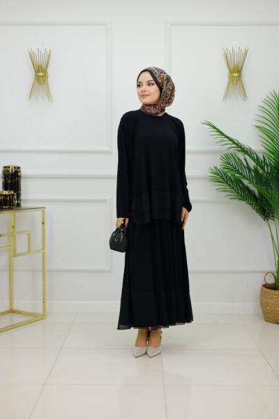 ASU ETEKLİ TAKIM - SİYAH Siyah