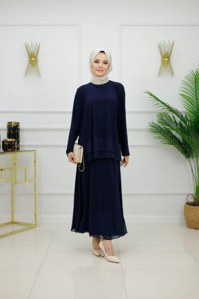 ASU ETEKLİ TAKIM - LACİVERT  Lacivert