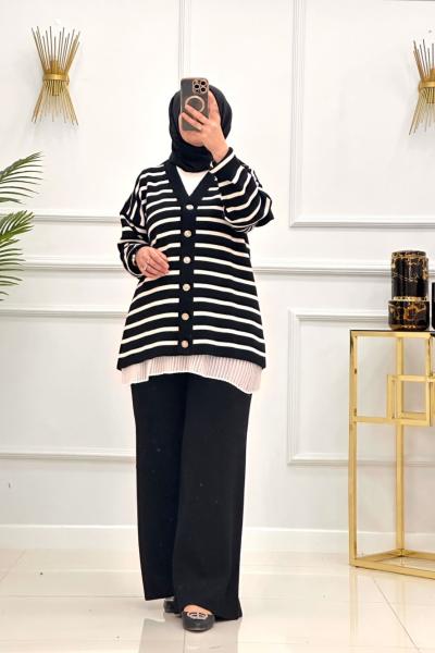 AYSİMA TRİKO TAKIM-SİYAH Siyah