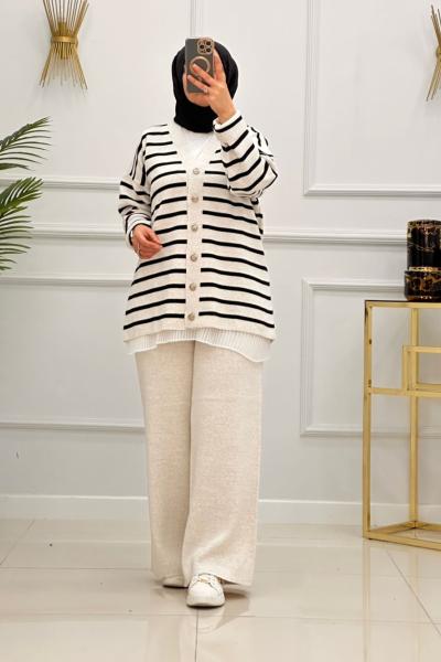 AYSİMA TRİKO TAKIM-KREM Krem