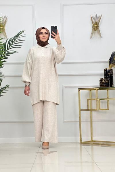 BALON KOL ZARİF TAKIM-BEJ Bej