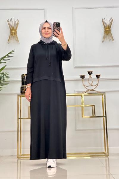 BANU ELBİSE-SİYAH Siyah