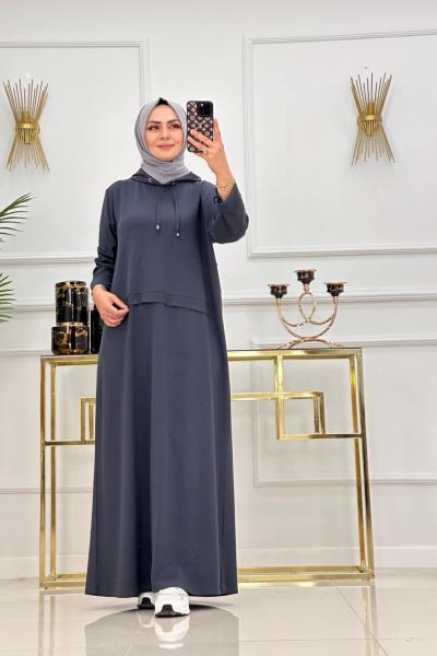 BANU ELBİSE-GRİ Gri