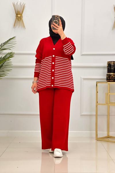 BELGİN TRİKO TAKIM-KIRMIZI Kırmızı
