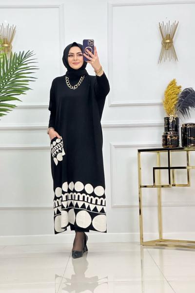 BERFİN ELBİSE-SİYAH Siyah