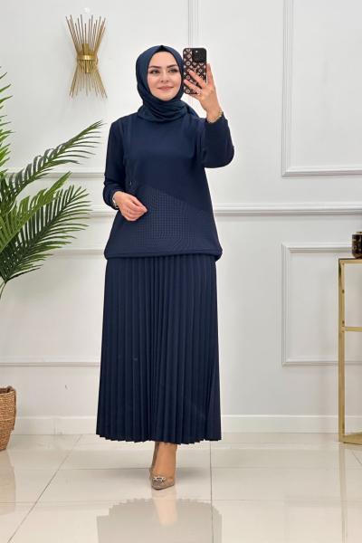 BERNA ETEKLİ TAKIM-LACİVERT Lacivert