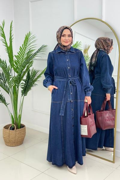 BERRAK ELBİSE - LACİVERT  Lacivert