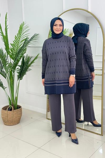 BİNNUR TRİKO TAKIM - ANTRASİT  Antrasit