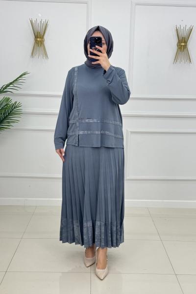 BİRGÜL ETEKLİ TAKIM-ANTRASİT Antrasit