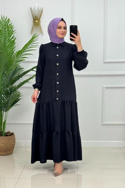 Buse Elbise-Siyah Siyah