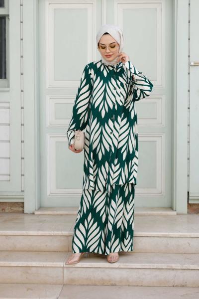 ÇİÇEK VİSKON TAKIM-YEŞİL Yeşil