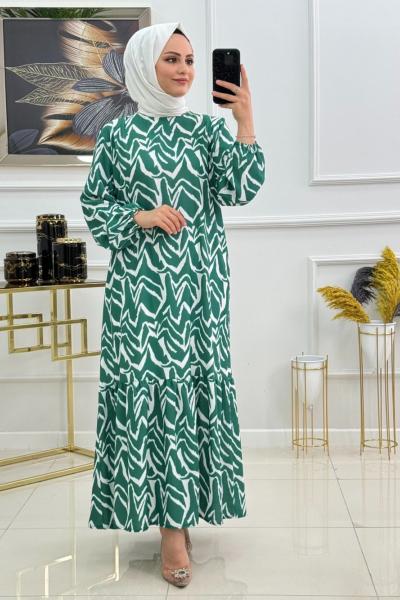 ÇİĞDEM ELBİSE-YEŞİL Yeşil