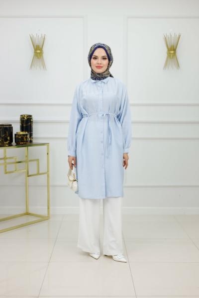 ÇİLEK GÖMLEK - MAVİ Açık Mavi