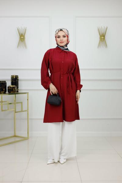 ÇİLEK GÖMLEK - BORDO Bordo