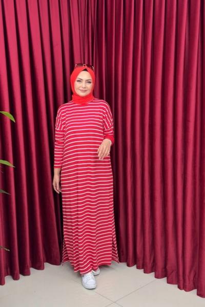 COMFY PENYE ELBİSE - KIRMIZI Kırmızı