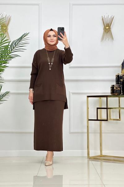 DEMET ETEKLİ TRİKO TAKIM-ACI KAHVE Acı Kahve