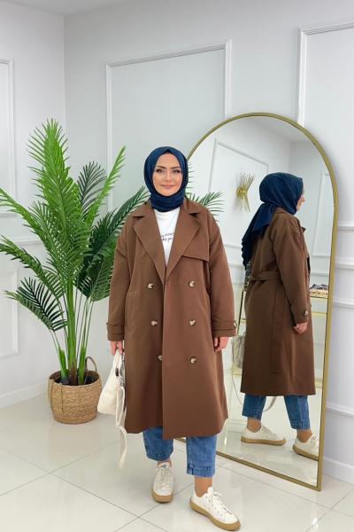 DERİN TRENÇKOT - KAHVERENGİ Kahverengi
