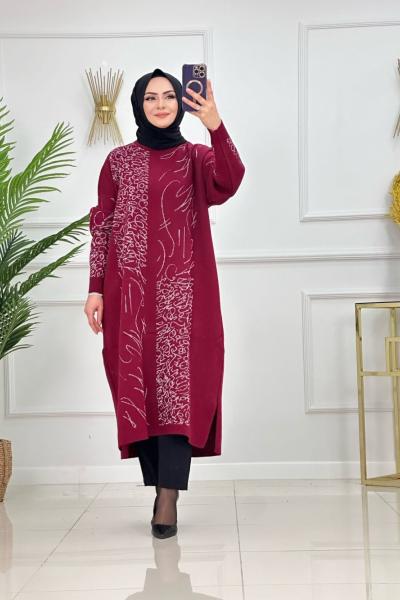 DİDEM TRİKO TUNİK-BORDO Bordo