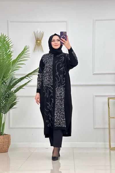 DİDEM TRİKO TUNİK-SİYAH Siyah