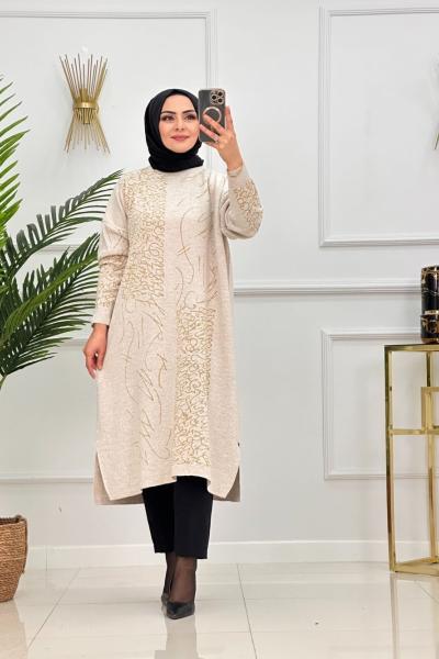 DİDEM TRİKO TUNİK-BEJ Bej
