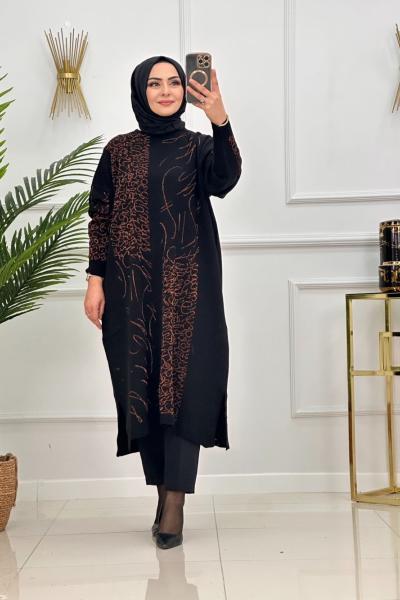 DİDEM TRİKO TUNİK-SİYAH BAKIR Bakır