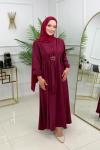 EDA ELBİSE - BORDO Bordo