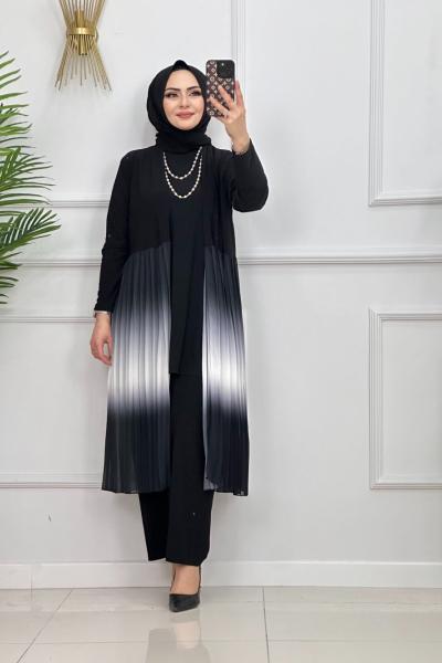 Elmas Üçlü Takım Siyah