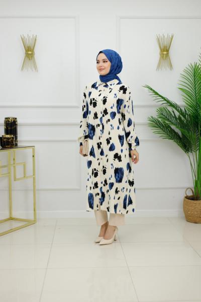 ENDA VİSKON GÖMLEK - LACİVERT Lacivert