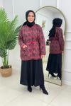 ETNİK DESEN CEKET - BORDO  Bordo