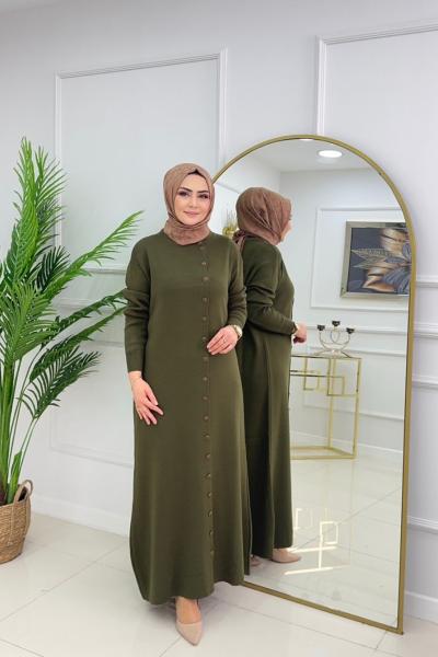 EYLÜL TRİKO ELBİSE-HAKİ Haki