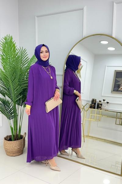 FİRUZE ELBİSE-MOR Mor