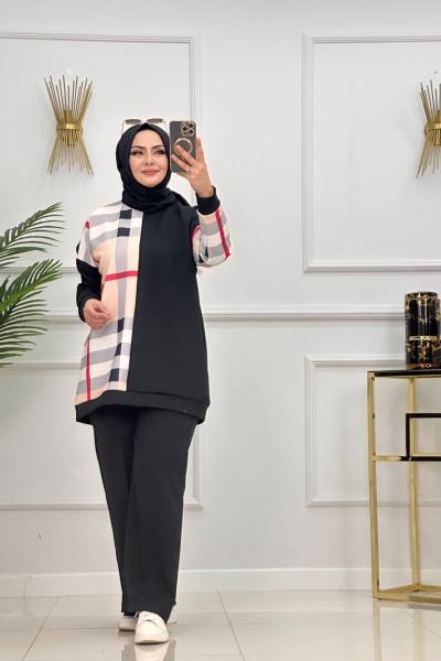 FONDA TUNİK-SİYAH Siyah Kahverengi