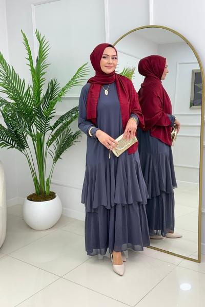 FÜSUN ELBİSE - ANTRASİT  Antrasit