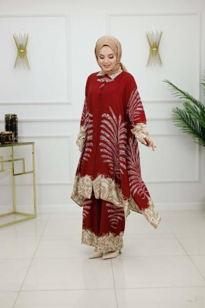 GAMZE VİSKON TAKIM-BORDO Bordo