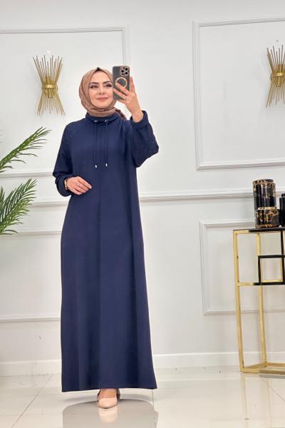 GAYE ELBİSE-LACİVERT Lacivert