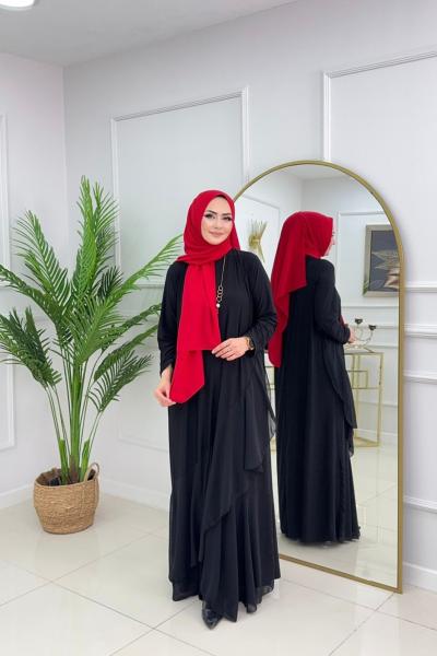 GÜLFEM ELBİSE-SİYAH Siyah