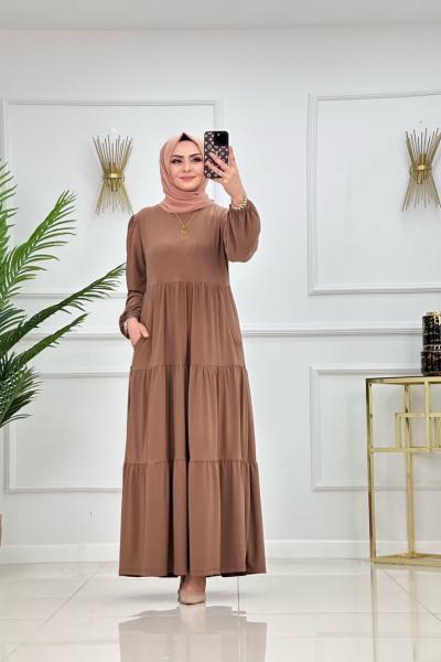 GÜLİZ ELBİSE-CAMEL Camel