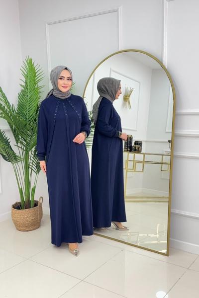 HARE ELBİSE-LACİVERT Lacivert