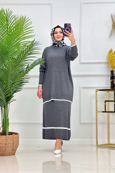 İLAYDA ETEKLİ TAKIM-GRİ Gri