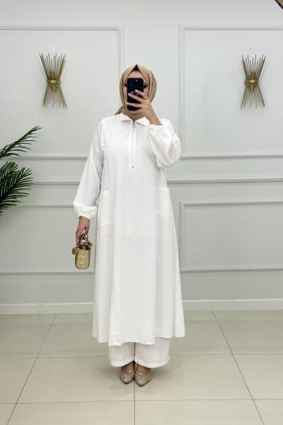 İNCİ TAKIM-BEYAZ Beyaz