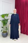 LEYLA ELBİSE - LACİVERT  Lacivert