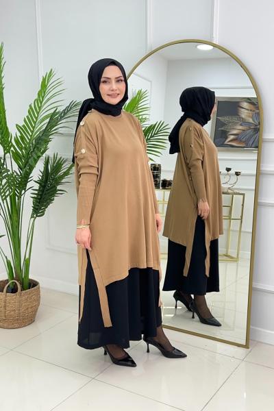 LUMİA MERSERİZE TUNİK - CAMEL Camel