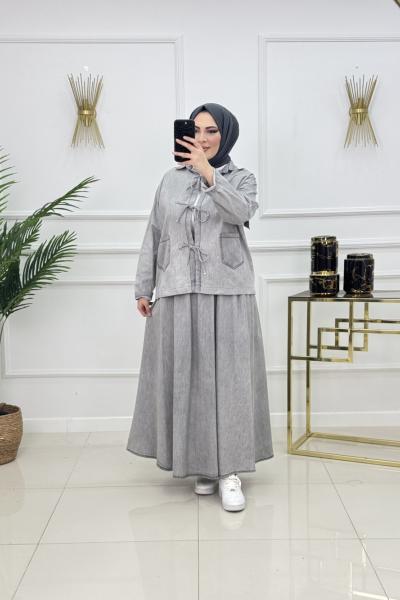 MAYSA DENİM TAKIM-ANTRASİT Antrasit