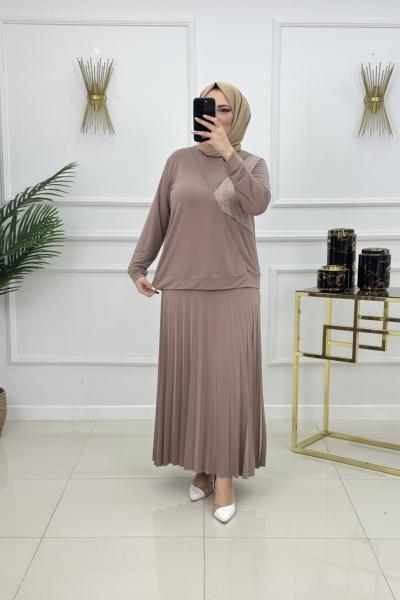 MERİÇ ETEKLİ TAKIM-CAMEL Camel