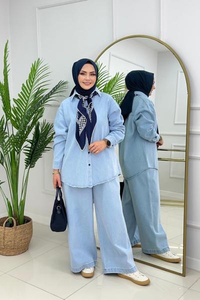 MONAİR DENİM TAKIM - MAVİ Mavi