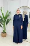 NİHAL ELBİSE - LACİVERT Lacivert